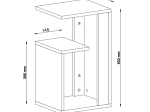 ΤΡΑΠΕΖΑΚΙ ΒΟΗΘΗΤΙΚΟ ROSANA MEGAPAP ΧΡΩΜΑ ΛΕΥΚΟ 35X29,5X60ΕΚ.