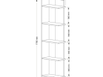 ΒΙΒΛΙΟΘΗΚΗ PERLA MEGAPAP ΧΡΩΜΑ ΛΕΥΚΟ 48X22X170ΕΚ.