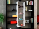 ΒΙΒΛΙΟΘΗΚΗ AMPLE MEGAPAP ΧΡΩΜΑ ΜΑΥΡΟ - ΛΕΥΚΟ 125X22X135,7ΕΚ.