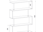 ΒΙΒΛΙΟΘΗΚΗ ΜΕΛΑΜΙΝΗΣ SUNRISE MEGAPAP ΧΡΩΜΑ ΛΕΥΚΟ 90X25X129ΕΚ.