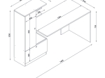 ΓΡΑΦΕΙΟ ΕΡΓΑΣΙΑΣ DOMINGO MEGAPAP ΧΡΩΜΑ ΛΕΥΚΟ 149,5X60X120ΕΚ.