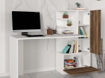 ΓΡΑΦΕΙΟ ΕΡΓΑΣΙΑΣ MERINO MEGAPAP ΧΡΩΜΑ ΛΕΥΚΟ - ΚΑΡΥΔΙ 149,5X61,8X120ΕΚ.
