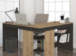ΓΡΑΦΕΙΟ ΕΡΓΑΣΙΑΣ STYLO MEGAPAP ΧΡΩΜΑ SAPPHIRE OAK -  ΑΝΘΡΑΚΙ 120X120X73,8ΕΚ.
