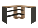 ΓΡΑΦΕΙΟ ΕΡΓΑΣΙΑΣ STYLO MEGAPAP ΧΡΩΜΑ SAPPHIRE OAK -  ΑΝΘΡΑΚΙ 120X120X73,8ΕΚ.