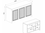 ΜΠΟΥΦΕΣ ΜΕΛΑΜΙΝΗΣ GALATEA MEGAPAP ΧΡΩΜΑ ΛΕΥΚΟ - ΜΑΥΡΟ REBAB 120X45X75ΕΚ.