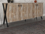 ΜΠΟΥΦΕΣ ΜΕΛΑΜΙΝΗΣ LOUKIA MEGAPAP ΧΡΩΜΑ VINTAGE PATIK 180X44,8X76,8ΕΚ.