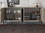 ΜΠΟΥΦΕΣ ΜΕΛΑΜΙΝΗΣ LOUKIA MEGAPAP ΧΡΩΜΑ VINTAGE PATIK 180X44,8X76,8ΕΚ.