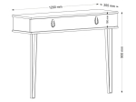 ΚΟΝΣΟΛΑ ΕΠΙΤΟΙΧΙΑ URSULA MEGAPAP ΧΡΩΜΑ ΚΑΡΥΔΙ 120X35,5X90ΕΚ.