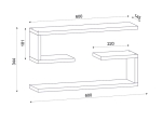 ΡΑΦΙΕΡΑ ΤΟΙΧΟΥ JENIKA MEGAPAP 2 ΤΕΜΑΧΙΩΝ ΧΡΩΜΑ ΛΕΥΚΟ 60X14,5X18ΕΚ.