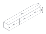 ΕΠΙΠΛΟ ΤΗΛΕΟΡΑΣΗΣ ΕΠΙΤΟΙΧΙΟ DAMLA MEGAPAP ΜΕ LED ΧΡΩΜΑ SAPPHIRE OAK 180X29,5X29,5ΕΚ.
