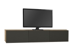 ΕΠΙΠΛΟ ΤΗΛΕΟΡΑΣΗΣ ΕΠΙΤΟΙΧΙΟ DAMLA MEGAPAP ΜΕ LED ΧΡΩΜΑ SAPPHIRE OAK - ΑΝΘΡΑΚΙ 180X29,5X29,5ΕΚ.
