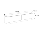 ΕΠΙΠΛΟ ΤΗΛΕΟΡΑΣΗΣ AHENK MEGAPAP ΧΡΩΜΑ ΛΕΥΚΟ 160X31,3X32,9ΕΚ.