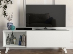 ΕΠΙΠΛΟ ΤΗΛΕΟΡΑΣΗΣ SMART MEGAPAP ΑΠΟ ΜΕΛΑΜΙΝΗ ΧΡΩΜΑ ΛΕΥΚΟ 140X35X47ΕΚ.
