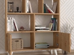 ΒΙΒΛΙΟΘΗΚΗ ΜΕΛΑΜΙΝΗΣ DONATI MEGAPAP ΧΡΩΜΑ SAPPHIRE OAK 90X22X105ΕΚ.