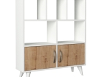 ΒΙΒΛΙΟΘΗΚΗ ΜΕΛΑΜΙΝΗΣ DONATI MEGAPAP ΧΡΩΜΑ ΛΕΥΚΟ - SAPPHIRE OAK 90X22X105ΕΚ.