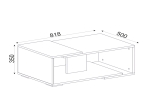 ΤΡΑΠΕΖΑΚΙ ΣΑΛΟΝΙΟΥ MARETA MEGAPAP ΧΡΩΜΑ ΛΕΥΚΟ 81,8X50X35ΕΚ.