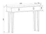 ΚΟΝΣΟΛΑ HELSINKI MEGAPAP ΧΡΩΜΑ ΚΑΡΥΔΙ 120X35,5X90ΕΚ.