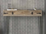 ΚΟΝΣΟΛΑ ΜΕΛΑΜΙΝΗΣ OSLO MEGAPAP ΧΡΩΜΑ VINTAGE PATIK 120X35X90ΕΚ.