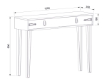 ΚΟΝΣΟΛΑ ΜΕΛΑΜΙΝΗΣ OSLO MEGAPAP ΧΡΩΜΑ VINTAGE PATIK 120X35X90ΕΚ.