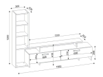 ΣΥΝΘΕΣΗ ΤΗΛΕΟΡΑΣΗΣ SIMAL MEGAPAP ΜΕ LED ΧΡΩΜΑ ΛΕΥΚΟ - CORDOBA 168,2X31,3X120ΕΚ.