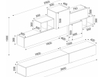 ΣΥΝΘΕΣΗ ΤΗΛΕΟΡΑΣΗΣ TROMEN MEGAPAP ΑΠΟ ΜΕΛΑΜΙΝΗ ΧΡΩΜΑ ΜΑΥΡΟ ΕΦΕ ΜΑΡΜΑΡΟΥ - ΜΑΥΡΟ REBAB 260X40X33ΕΚ.