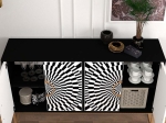 ΜΠΟΥΦΕΣ GRADEL MEGAPAP ΧΡΩΜΑ ΜΑΥΡΟ - ΑΣΠΡΟΜΑΥΡΟ 150X35X83,6ΕΚ.