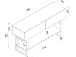 ΚΟΝΣΟΛΑ ARON MEGAPAP ΧΡΩΜΑ ATLANTIC PINE 138,8X41X75,7ΕΚ.