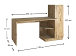 ΓΡΑΦΕΙΟ ΜΕΛΑΜΙΝΗΣ DOLCEDO MEGAPAP ΧΡΩΜΑ ATLANTIC PINE 148X45X120ΕΚ.
