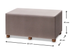 ΣΚΑΜΠΩ GENMA MEGAPAP ΥΦΑΣΜΑΤΙΝΟ ΧΡΩΜΑ ΑΝΟΙΧΤΟ ΓΚΡΙ 80X40X40ΕΚ.
