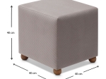 ΣΚΑΜΠΩ RANMA MEGAPAP ΥΦΑΣΜΑΤΙΝΟ ΧΡΩΜΑ ΑΝΟΙΧΤΟ ΓΚΡΙ 40X40X40ΕΚ.