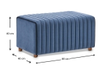 ΣΚΑΜΠΩ MABEL MEGAPAP ΒΕΛΟΥΔΙΝΟ ΧΡΩΜΑ ΜΠΛΕ 80X40X40ΕΚ.