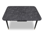 ΤΡΑΠΕΖΙ NERO MEGAPAP ΕΠΕΚΤΕΙΝΟΜΕΝΟ ΑΠΟ MDF/ ΞΥΛΟ ΧΡΩΜΑ ΜΑΥΡΟ ΕΦΕ ΜΑΡΜΑΡΟΥ 124/152X80X74ΕΚ.