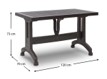ΤΡΑΠΕΖΙ ΠΟΛΥΠΡΟΠΥΛΕΝΙΟΥ CALLAN MEGAPAP ΧΡΩΜΑ ΚΑΦΕ 120X70X73ΕΚ.
