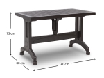 ΤΡΑΠΕΖΙ ΠΟΛΥΠΡΟΠΥΛΕΝΙΟΥ CALLAN MEGAPAP ΧΡΩΜΑ ΚΑΦΕ 140X80X73ΕΚ.