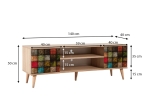 ΕΠΙΠΛΟ ΤΗΛΕΟΡΑΣΗΣ SOHO MEGAPAP ΑΠΟ ΜΕΛΑΜΙΝΗ ΧΡΩΜΑ SONOMA 140X40X50 ΕΚ.