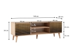 ΕΠΙΠΛΟ ΤΗΛΕΟΡΑΣΗΣ SOHO MEGAPAP ΑΠΟ ΜΕΛΑΜΙΝΗ ΧΡΩΜΑ SONOMA 140X40X50 ΕΚ.