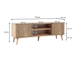 ΕΠΙΠΛΟ ΤΗΛΕΟΡΑΣΗΣ SOHO MEGAPAP ΑΠΟ ΜΕΛΑΜΙΝΗ ΧΡΩΜΑ SONOMA 140X40X50 ΕΚ.