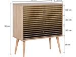 ΣΥΡΤΑΡΤΙΕΡΑ SOHO MEGAPAP ΑΠΟ ΜΕΛΑΜΙΝΗ ΧΡΩΜΑ SONOMA 80X40X90ΕΚ.