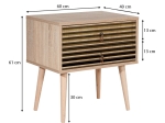 ΚΟΜΟΔΙΝΟ SOHO MEGAPAP ΑΠΟ ΜΕΛΑΜΙΝΗ ΧΡΩΜΑ SONOMA 60X40X61ΕΚ.