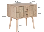 ΚΟΜΟΔΙΝΟ SOHO MEGAPAP ΑΠΟ ΜΕΛΑΜΙΝΗ ΧΡΩΜΑ SONOMA 60X40X61ΕΚ.