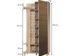 ΕΠΙΠΛΟ ΕΙΣΟΔΟΥ SOHO MEGAPAP ΑΠΟ ΜΕΛΑΜΙΝΗ ΧΡΩΜΑ SONOMA 90X36X194ΕΚ.