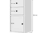 ΚΟΜΟΔΙΝΟ FELIX FLAT MEGAPAP ΧΡΩΜΑ ΛΕΥΚΟ 33,6X30X65,4ΕΚ.