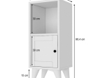 ΚΟΜΟΔΙΝΟ FELIX MEGAPAP ΧΡΩΜΑ ΛΕΥΚΟ 33,6X30X80,4ΕΚ.