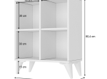 ΚΟΝΣΟΛΑ - ΒΙΒΛΙΟΘΗΚΗ OLIVER MEGAPAP ΧΡΩΜΑ ΛΕΥΚΟ 65,4X30X80,4ΕΚ.
