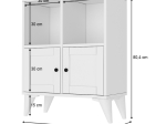 ΚΟΝΣΟΛΑ - ΝΤΟΥΛΑΠΙ FELIX MEGAPAP ΧΡΩΜΑ ΛΕΥΚΟ 65,4X30X80,4ΕΚ.