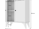ΚΟΝΣΟΛΑ - ΝΤΟΥΛΑΠΙ FELIX FLAT MEGAPAP ΧΡΩΜΑ ΛΕΥΚΟ 65,4X30X80,4ΕΚ.