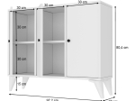 ΚΟΝΣΟΛΑ - ΜΠΟΥΦΕΣ FELIX FLAT MEGAPAP ΧΡΩΜΑ ΛΕΥΚΟ 97,2X30X80,4ΕΚ.