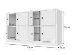 ΜΠΟΥΦΕΣ FELIX MEGAPAP ΧΡΩΜΑ ΛΕΥΚΟ 129X40X71,4ΕΚ.