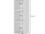 ΡΑΦΙΕΡΑ ΤΟΙΧΟΥ OLIVER MEGAPAP ΧΡΩΜΑ ΛΕΥΚΟ 33,6X30X97,2ΕΚ.