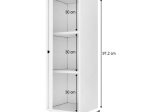 ΡΑΦΙΕΡΑ ΤΟΙΧΟΥ FELIX FLAT MEGAPAP ΧΡΩΜΑ ΛΕΥΚΟ 33,6X30X97,2ΕΚ.